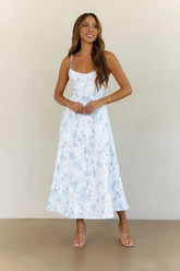 Starry Silence Midi Dress Blue