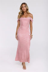 Glow Petal Midi Dress Pink