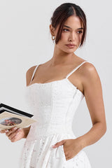 White Broderie Anglais Corset